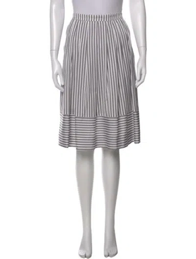 Pre-owned Piazza Sempione Striped Knee-length Skirt In Neutral