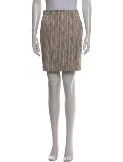 Pre-owned Piazza Sempione Striped Mini Skirt In Neutral