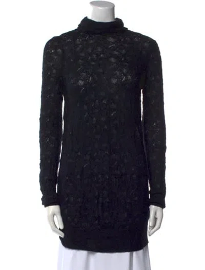 Pre-owned Piazza Sempione Turtleneck Sweater In Black