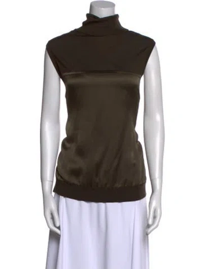 Pre-owned Piazza Sempione Turtleneck Sweater In Green