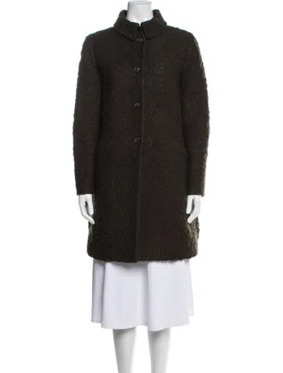 Pre-owned Piazza Sempione Tweed Pattern Jacket In Green