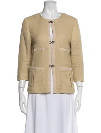 Pre-owned Piazza Sempione Tweed Pattern Jacket In Neutral