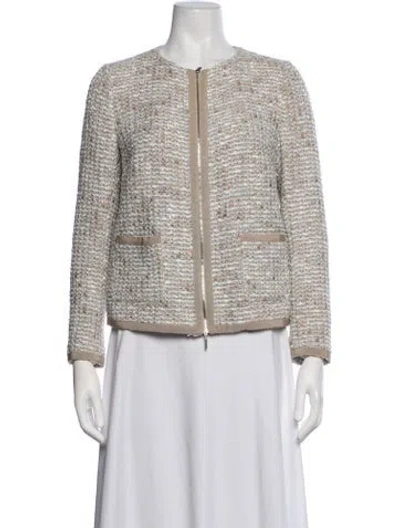 Pre-owned Piazza Sempione Tweed Pattern Jacket In Neutrals