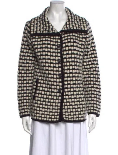 Pre-owned Piazza Sempione Vintage Angora Sweater In Black/white