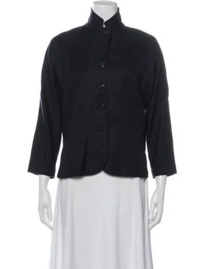 Pre-owned Piazza Sempione Vintage Virgin Wool Blazer In Black