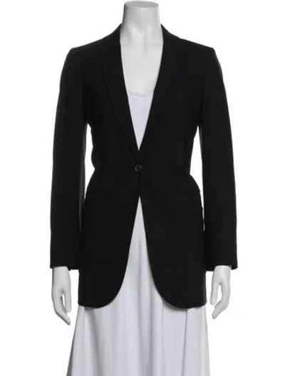 Pre-owned Piazza Sempione Virgin Wool Blazer In Black