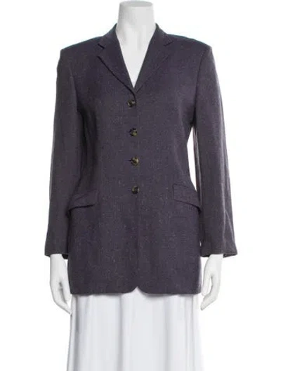 Pre-owned Piazza Sempione Virgin Wool Blazer In Blue