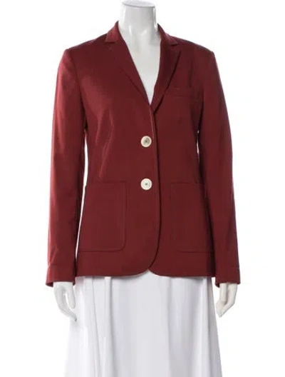 Pre-owned Piazza Sempione Virgin Wool Blazer In Burgundy