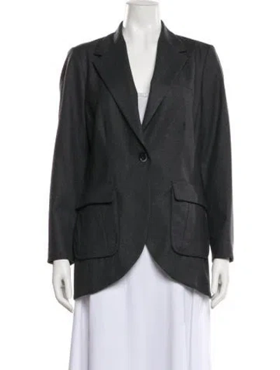 Pre-owned Piazza Sempione Virgin Wool Blazer In Gray