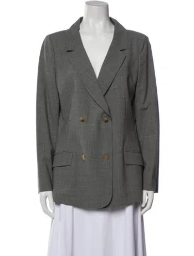 Pre-owned Piazza Sempione Virgin Wool Blazer In Gray