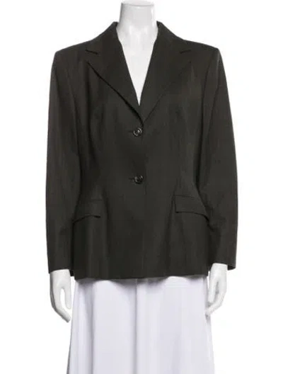 Pre-owned Piazza Sempione Virgin Wool Blazer In Green
