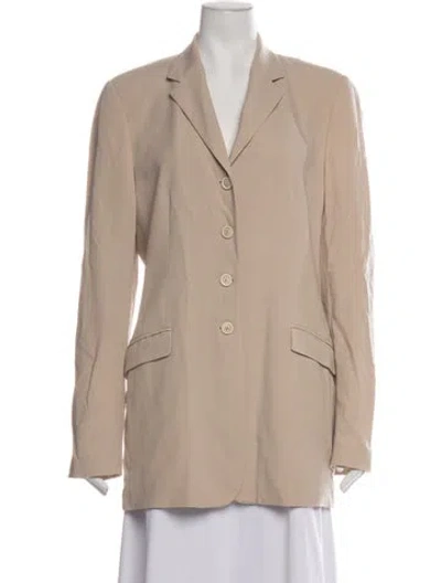 Pre-owned Piazza Sempione Virgin Wool Blazer In Neutrals
