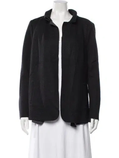 Pre-owned Piazza Sempione Virgin Wool Coat In Black