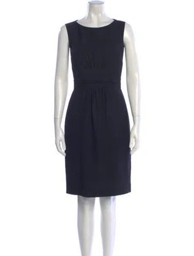 Pre-owned Piazza Sempione Virgin Wool Knee-length Dress In Black