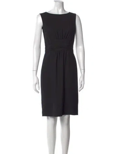 Pre-owned Piazza Sempione Virgin Wool Knee-length Dress In Black