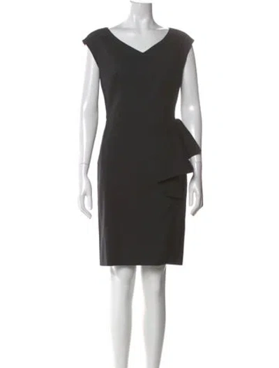 Pre-owned Piazza Sempione Virgin Wool Knee-length Dress In Gray