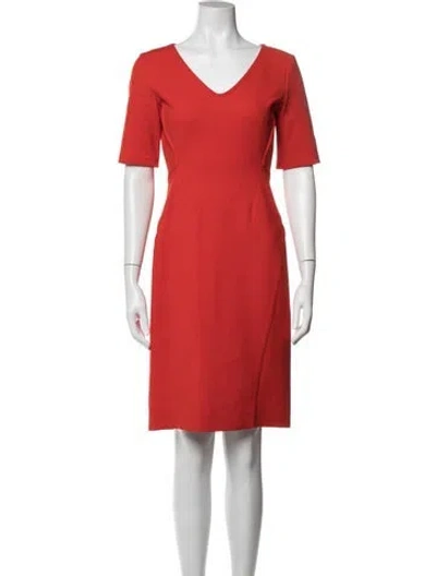Pre-owned Piazza Sempione Virgin Wool Knee-length Dress In Red