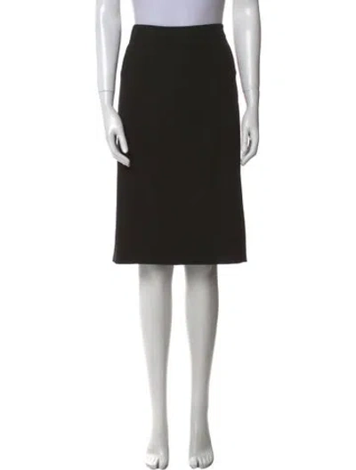 Pre-owned Piazza Sempione Virgin Wool Knee-length Skirt In Black