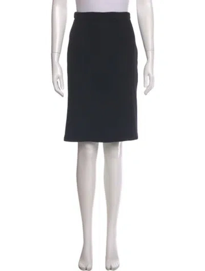 Pre-owned Piazza Sempione Virgin Wool Knee-length Skirt In Gray