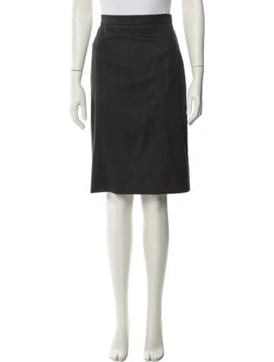 Pre-owned Piazza Sempione Virgin Wool Knee-length Skirt In Gray