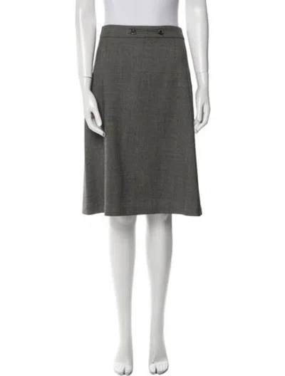 Pre-owned Piazza Sempione Virgin Wool Knee-length Skirt In Neutral