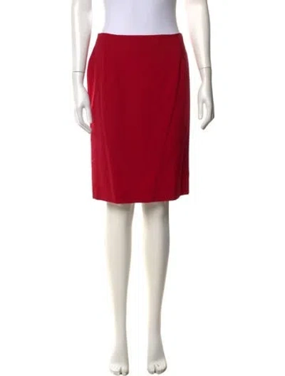 Pre-owned Piazza Sempione Virgin Wool Knee-length Skirt In Red