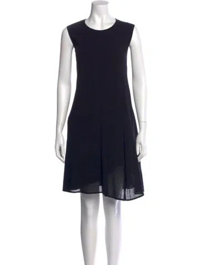 Pre-owned Piazza Sempione Virgin Wool Mini Dress In Blue