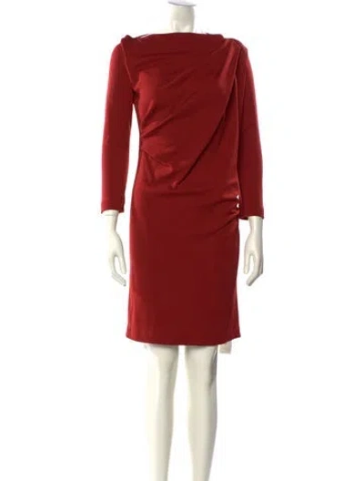 Pre-owned Piazza Sempione Virgin Wool Mini Dress In Red