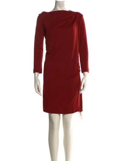Pre-owned Piazza Sempione Virgin Wool Mini Dress In Red