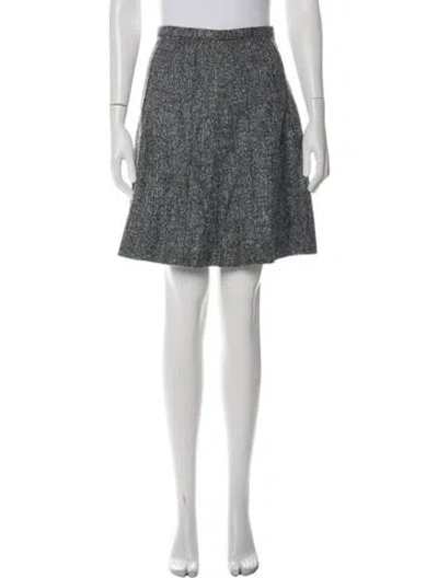 Pre-owned Piazza Sempione Virgin Wool Mini Skirt In Black