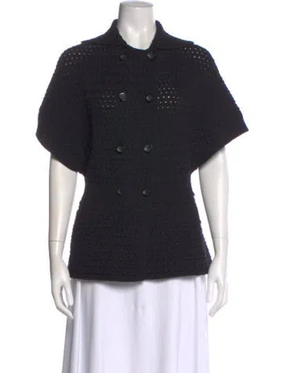 Pre-owned Piazza Sempione Virgin Wool Mock Neck Sweater In Black