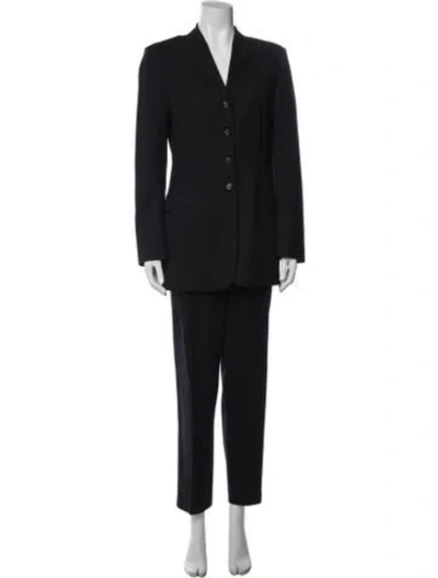 Pre-owned Piazza Sempione Virgin Wool Pantsuit In Blue