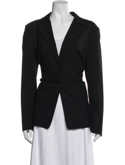 Pre-owned Piazza Sempione Virgin Wool Striped Blazer In Blue