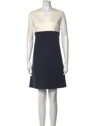 Pre-owned Piazza Sempione V-neck Mini Dress In Multi
