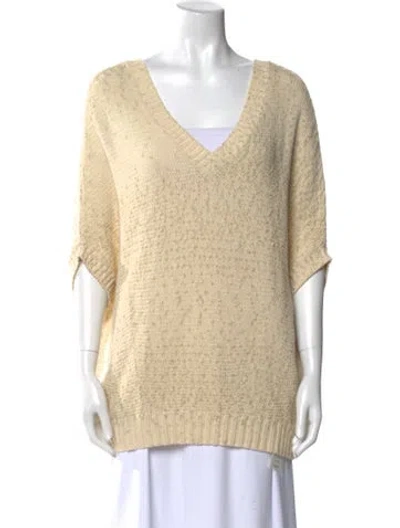 Pre-owned Piazza Sempione V-neck Short Sleeve Sweatshirt In Neutral