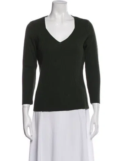 Pre-owned Piazza Sempione V-neck Sweater In Black