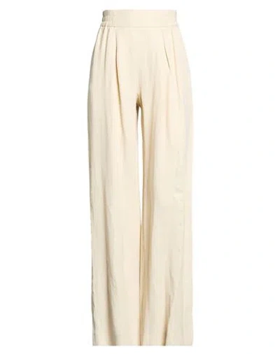 Piazza Sempione Woman Pants Cream Size 2 Viscose, Linen In Neutral