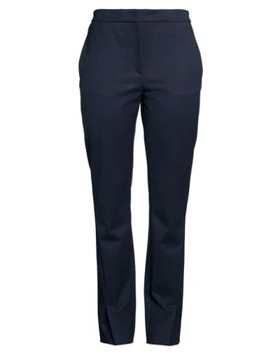 Piazza Sempione Woman Pants Midnight Blue Size 12 Virgin Wool, Polyamide, Elastane