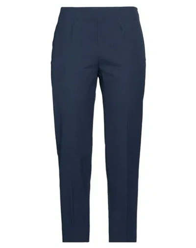 Piazza Sempione Woman Pants Navy Size 6 Cotton, Elastane In Black