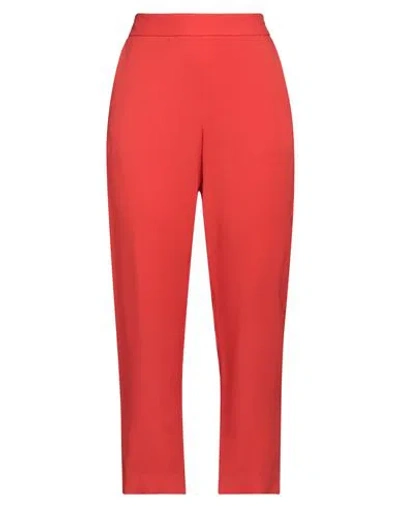 Piazza Sempione Woman Pants Orange Size 10 Acetate, Viscose