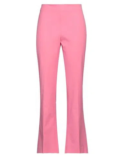 Piazza Sempione Woman Pants Pink Size 10 Cotton, Elastane