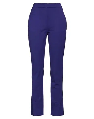 Piazza Sempione Woman Pants Purple Size 10 Virgin Wool, Polyamide, Elastane
