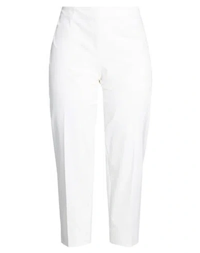 Piazza Sempione Woman Pants White Size 14 Cotton, Elastane