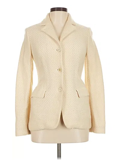 Pre-owned Piazza Sempione Wool Blazer Jacket In White