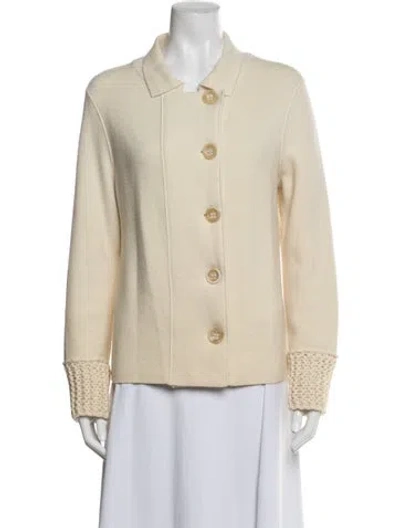 Pre-owned Piazza Sempione Wool Jacket In White