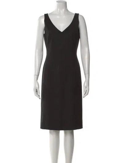 Pre-owned Piazza Sempione Wool Knee-length Dress In Black