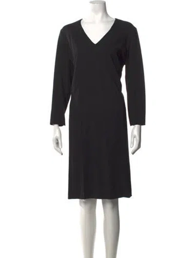 Pre-owned Piazza Sempione Wool Knee-length Dress In Black