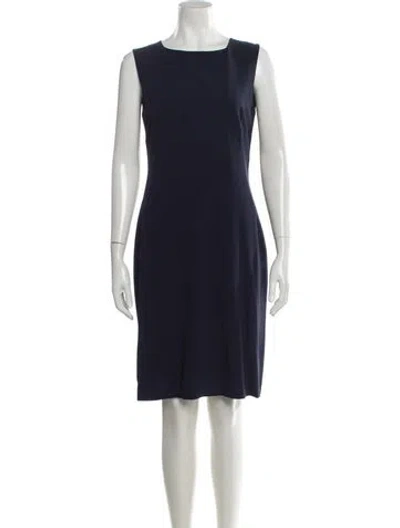 Pre-owned Piazza Sempione Wool Knee-length Dress In Blue
