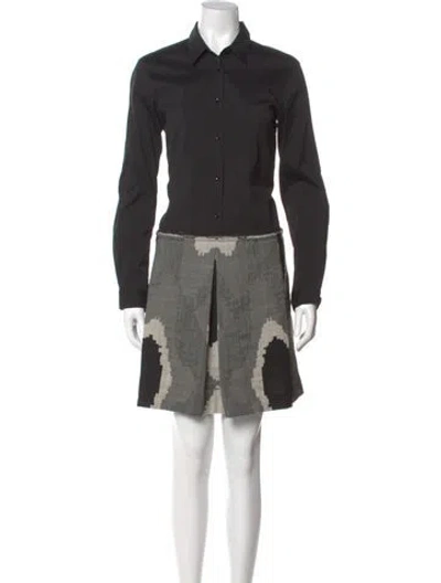 Pre-owned Piazza Sempione Wool Knee-length Dress In Gray