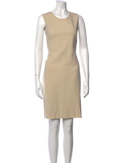 Pre-owned Piazza Sempione Wool Knee-length Dress In Neutral